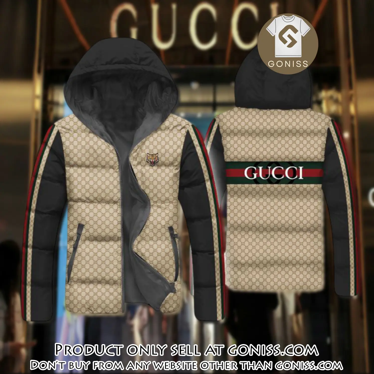 Gucci downfilled coat ultralight down jacket outdoor jacket warm outwear dfj1009 gn0814831